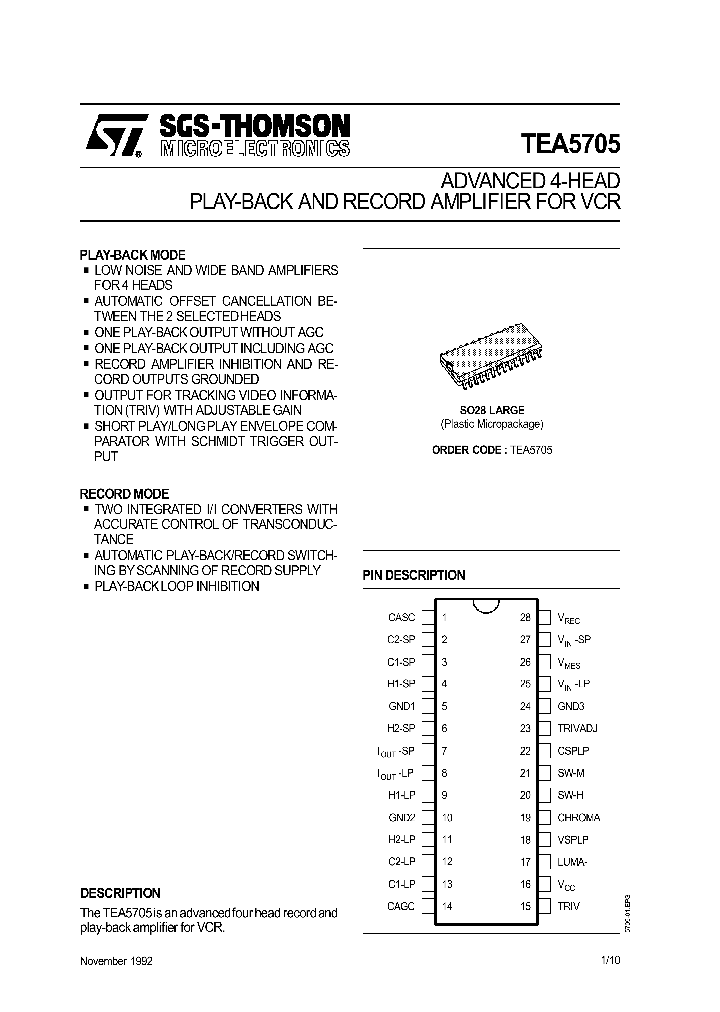 TEA5705_4136221.PDF Datasheet
