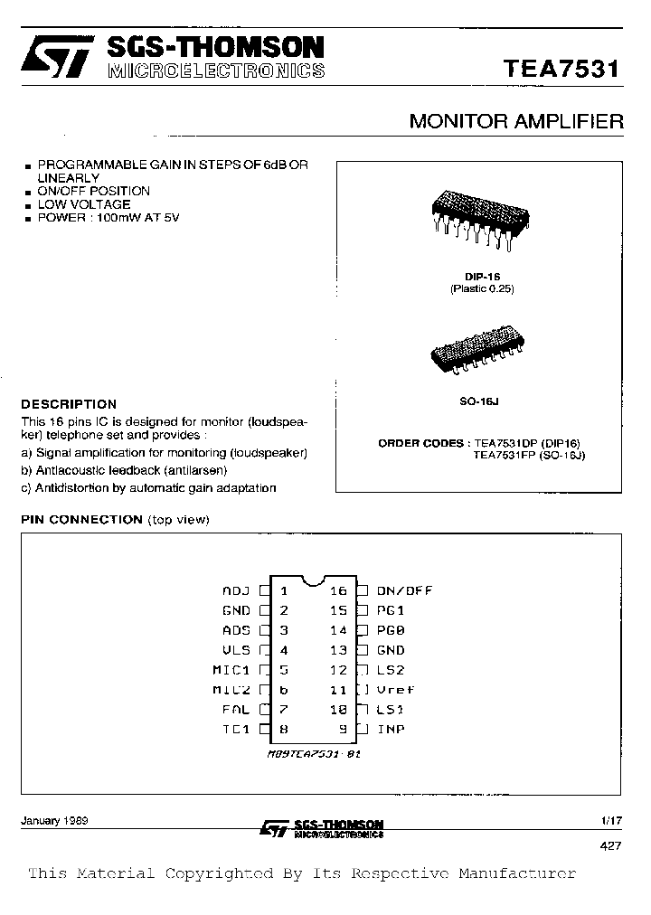 TEA7531_4108907.PDF Datasheet