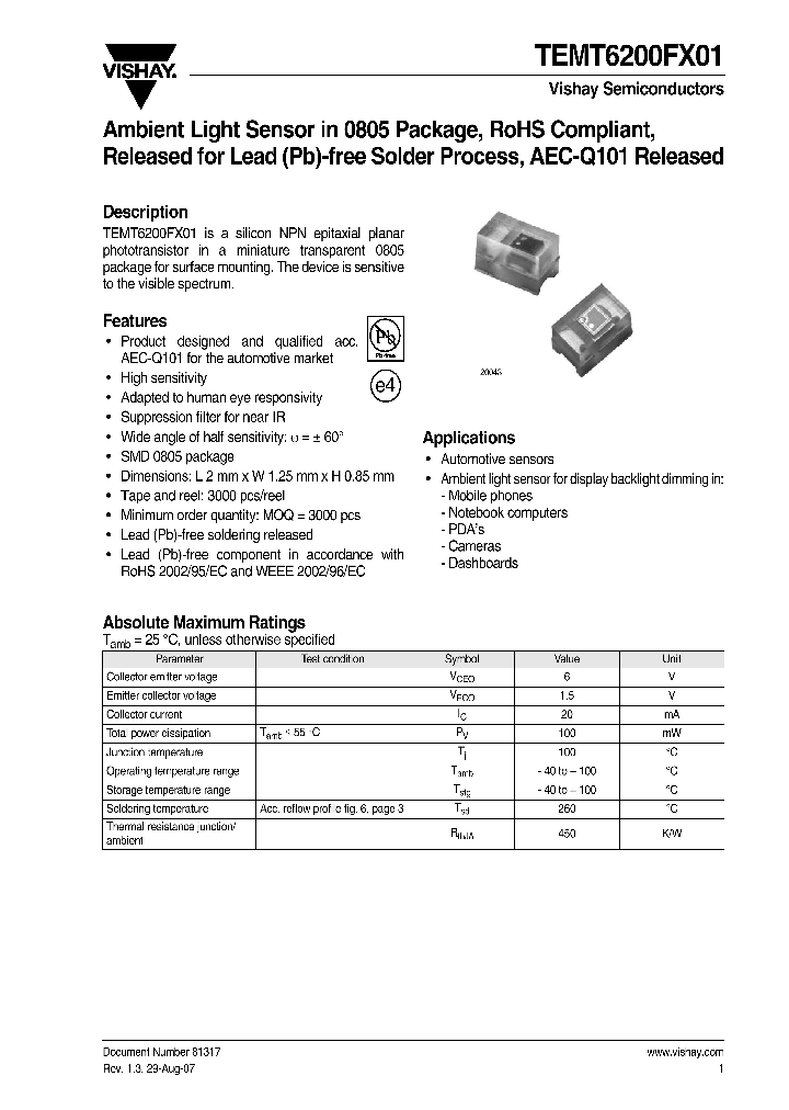 TEMT6200FX01_4152178.PDF Datasheet