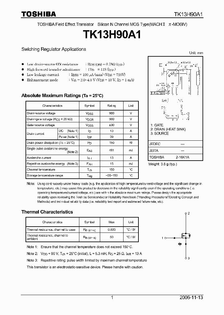 TK13H90A1_4132421.PDF Datasheet