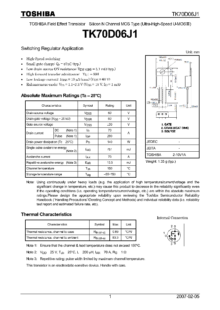 TK70D06J1_4132419.PDF Datasheet