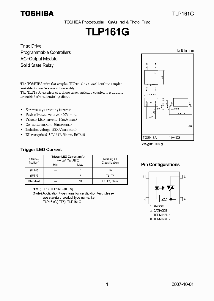 TLP161G07_4131914.PDF Datasheet