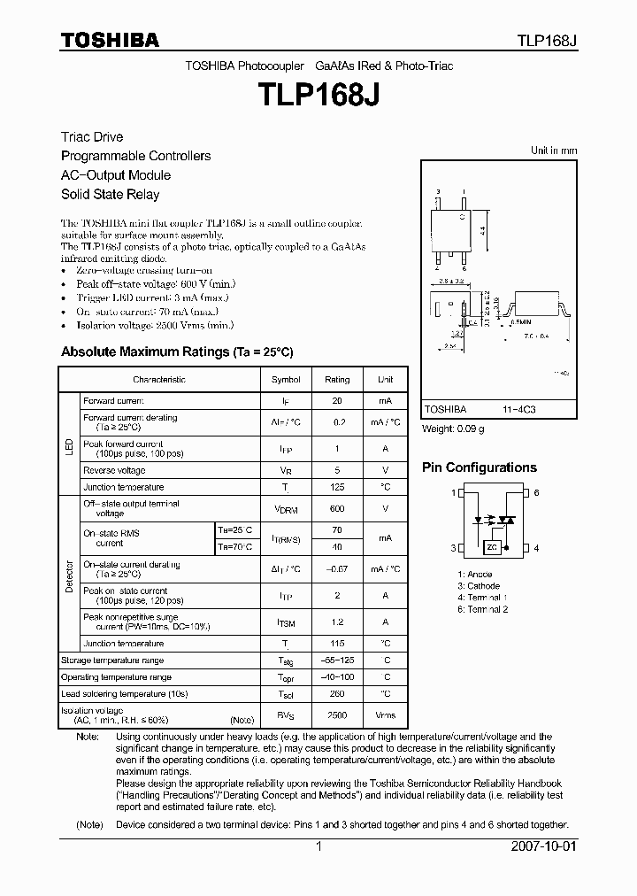TLP168J07_4131912.PDF Datasheet