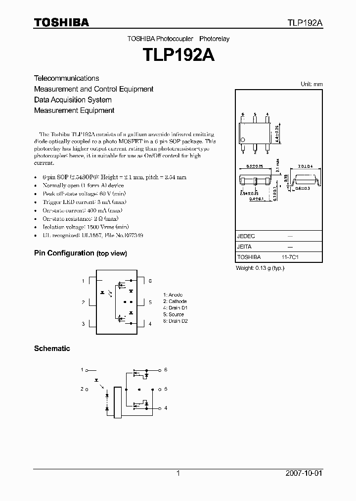 TLP192A07_4124696.PDF Datasheet