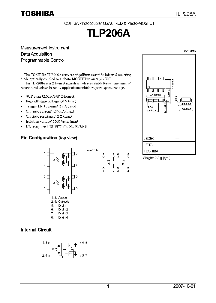 TLP206A07_4124689.PDF Datasheet