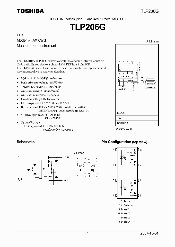 TLP206G07_4124687.PDF Datasheet