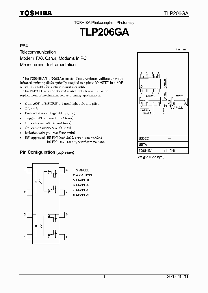 TLP206GA_4124928.PDF Datasheet