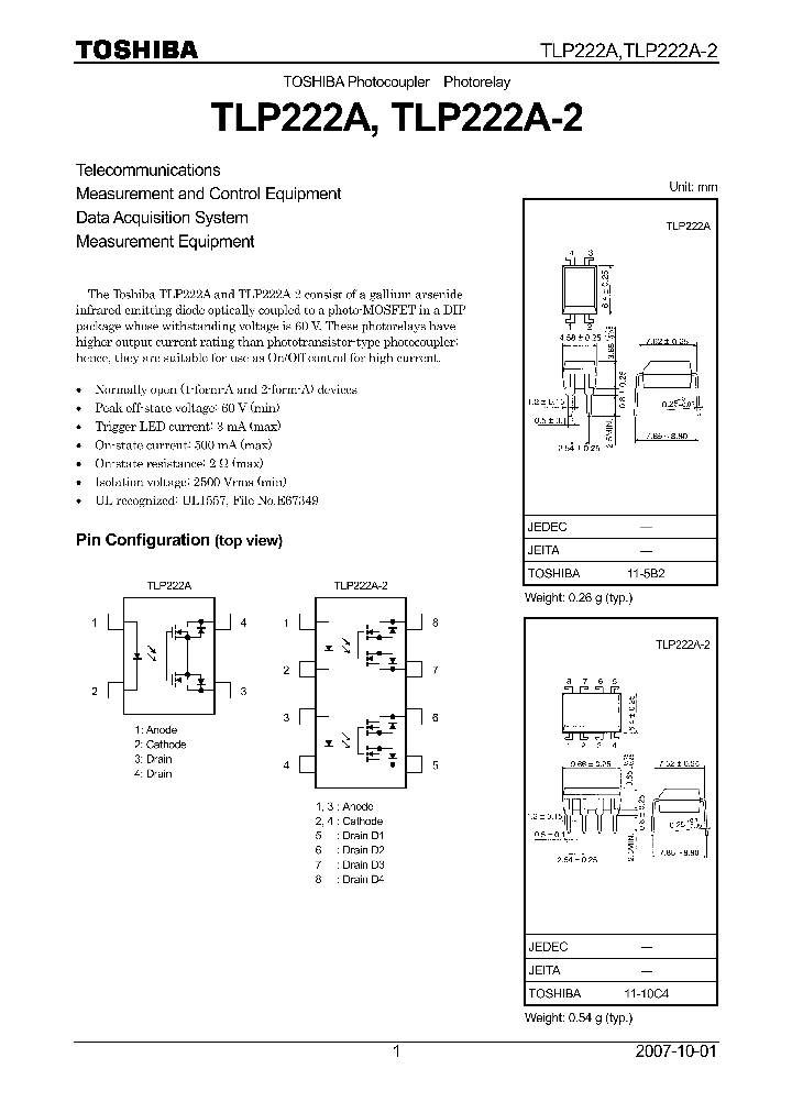 TLP222A07_4124685.PDF Datasheet