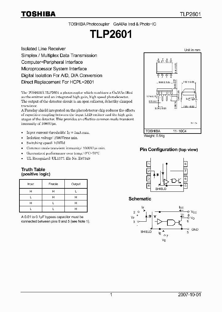 TLP260107_4124925.PDF Datasheet