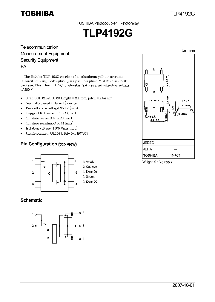 TLP4192G_4112661.PDF Datasheet