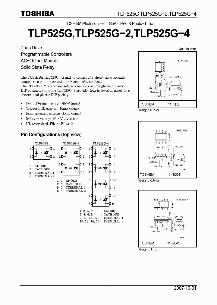 TLP525G-2_4108850.PDF Datasheet