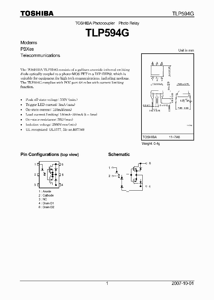TLP594G07_4110020.PDF Datasheet