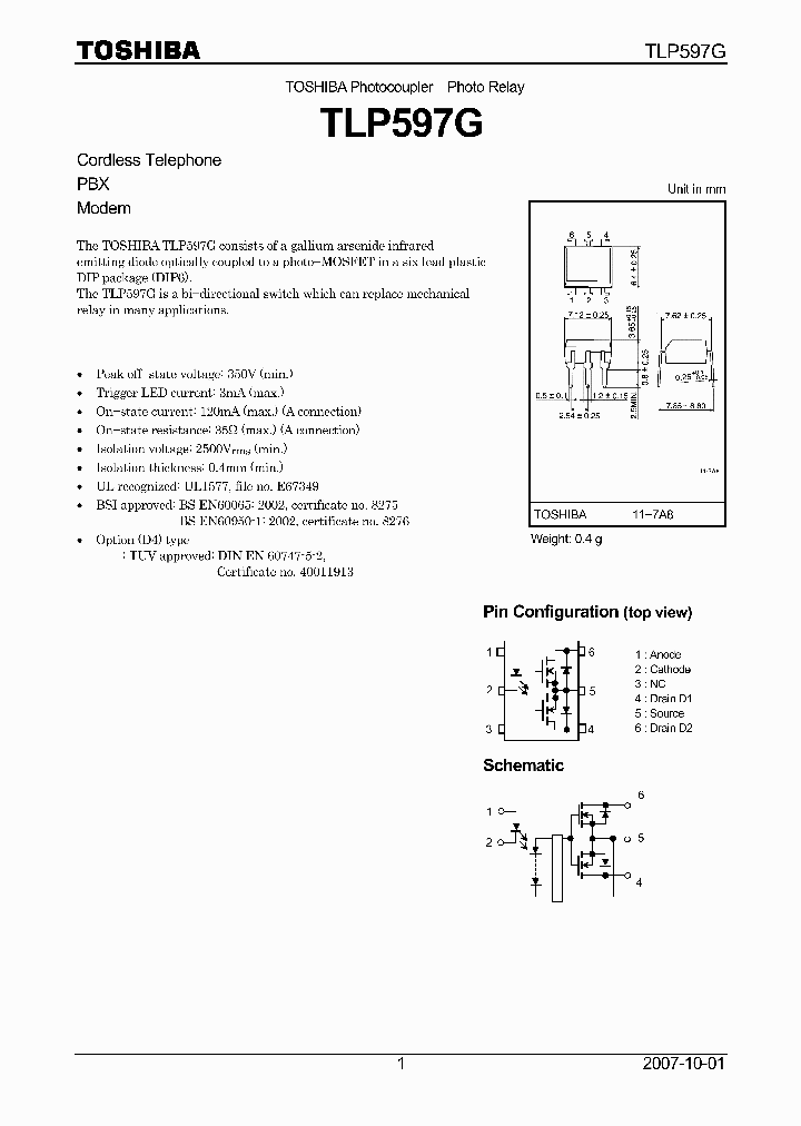 TLP597G07_4110023.PDF Datasheet