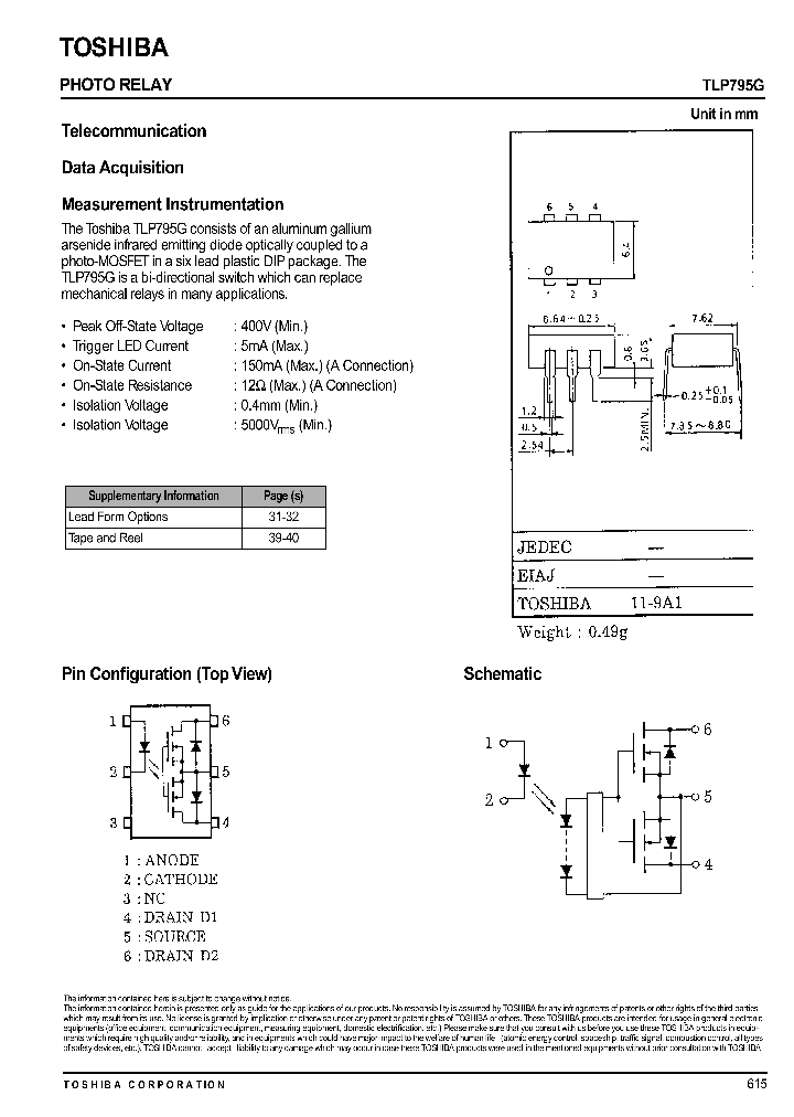 TLP795G_4114822.PDF Datasheet
