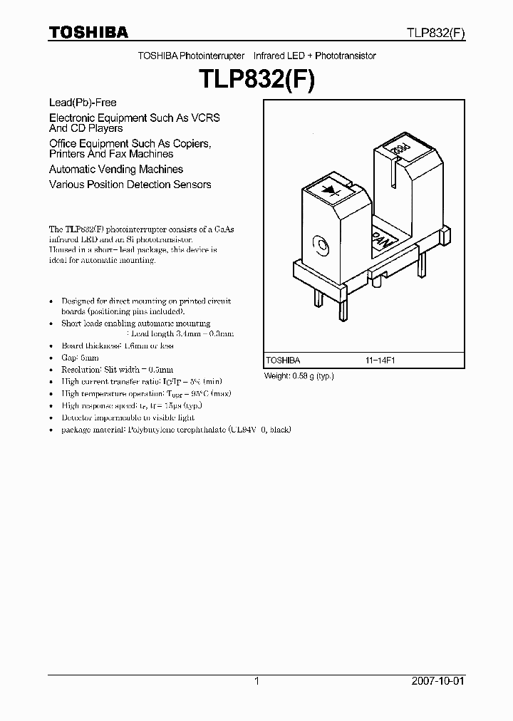 TLP832F_4108686.PDF Datasheet
