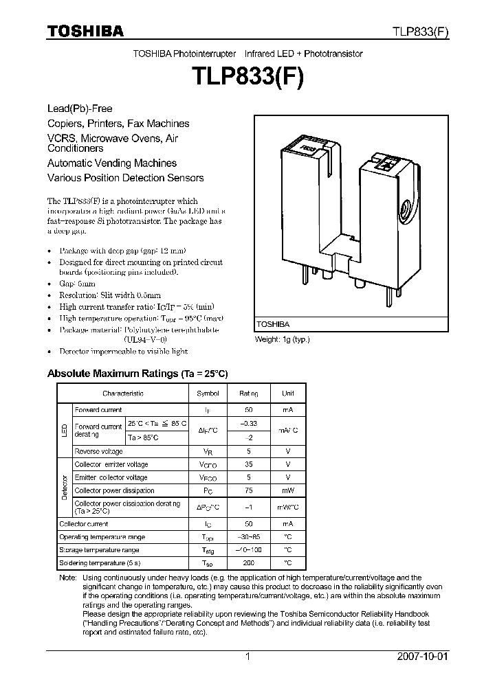 TLP833F_4108688.PDF Datasheet