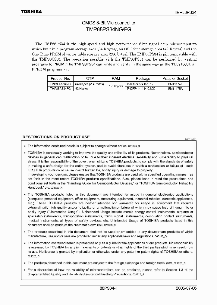 TMP88PS34_4112152.PDF Datasheet