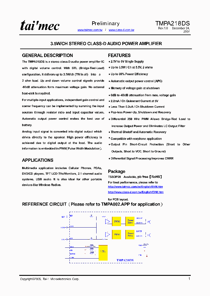 TMPA218DS_4145276.PDF Datasheet