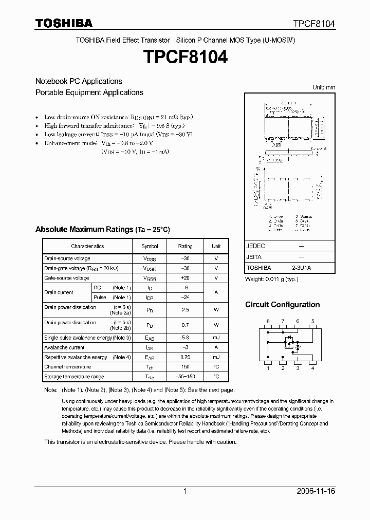 TPCF8104_4115667.PDF Datasheet