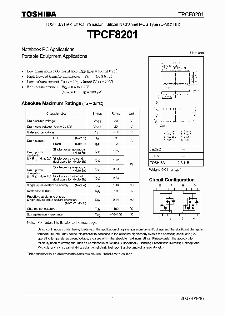 TPCF8201_4115669.PDF Datasheet