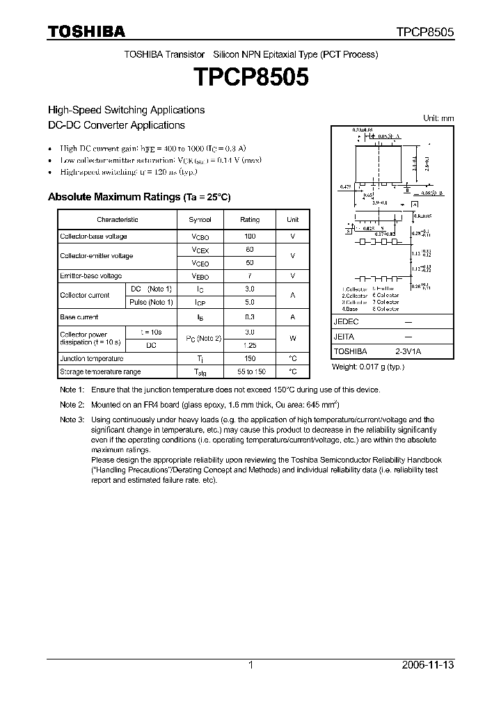 TPCP8505_4127247.PDF Datasheet
