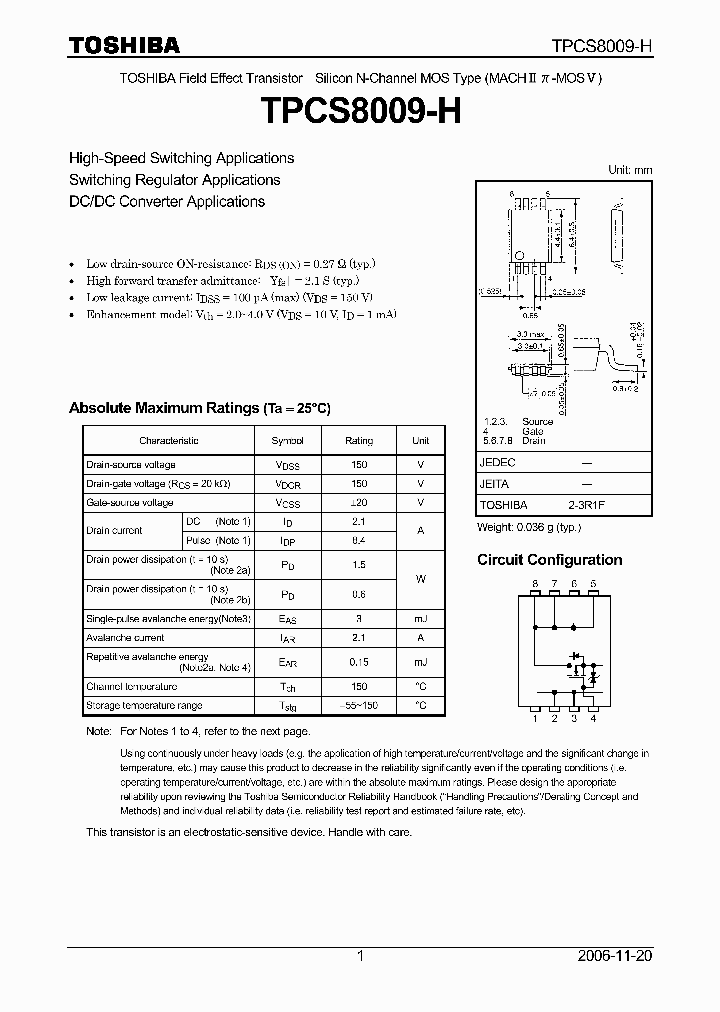 TPCS8009-H_4127234.PDF Datasheet
