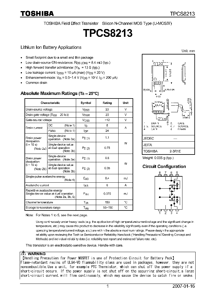 TPCS8213_4127227.PDF Datasheet