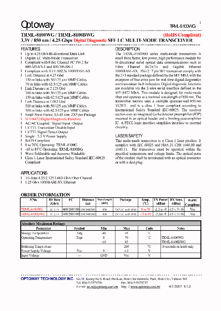 TRML-8100WG_4124298.PDF Datasheet