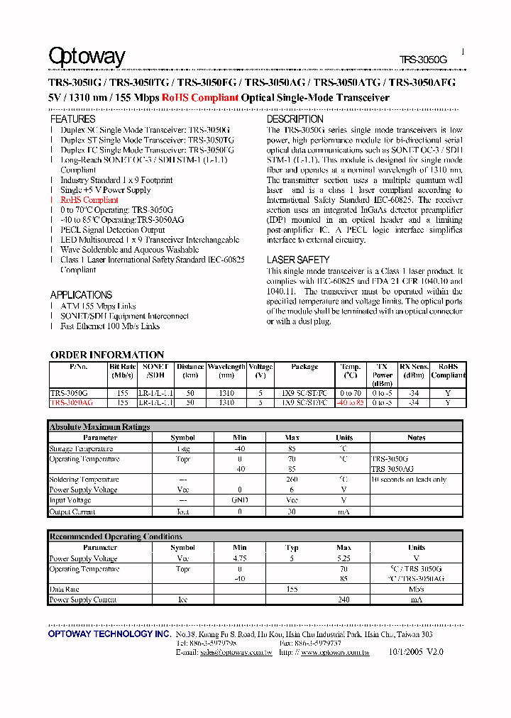 TRS-3050AG_4124290.PDF Datasheet