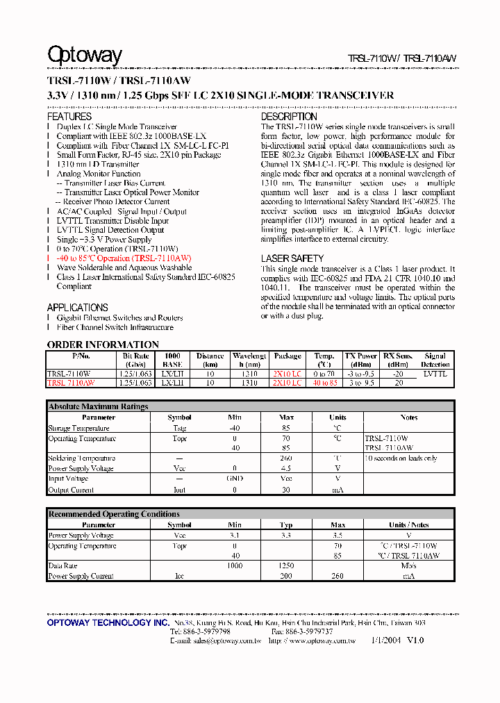 TRSL-7110AW_4128309.PDF Datasheet