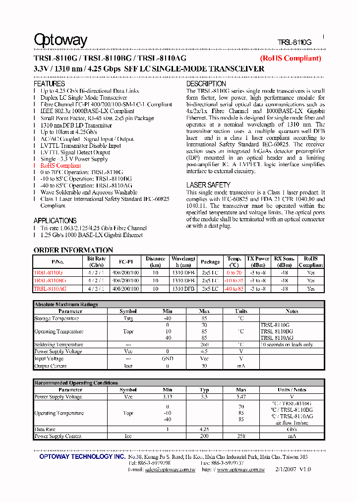 TRSL-8110AG_4128275.PDF Datasheet