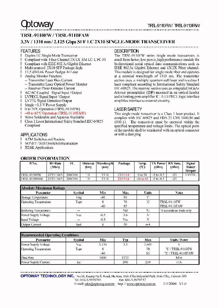 TRSL-9110FAW_4128255.PDF Datasheet
