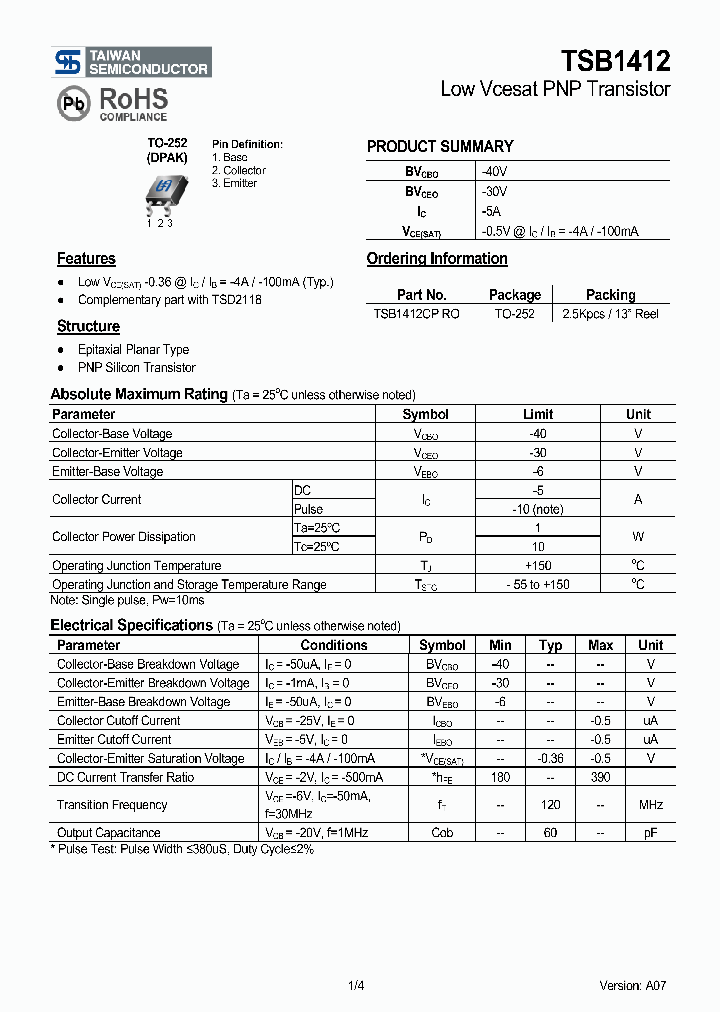 TSB1412CP_4131227.PDF Datasheet