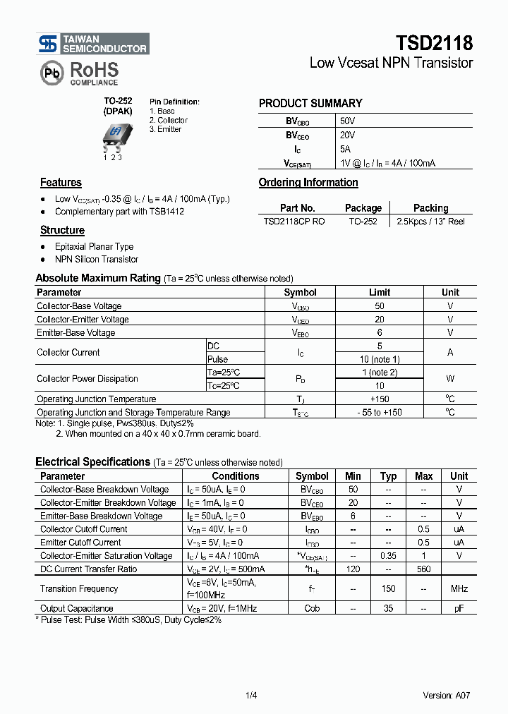 TSD2118CP_4131215.PDF Datasheet