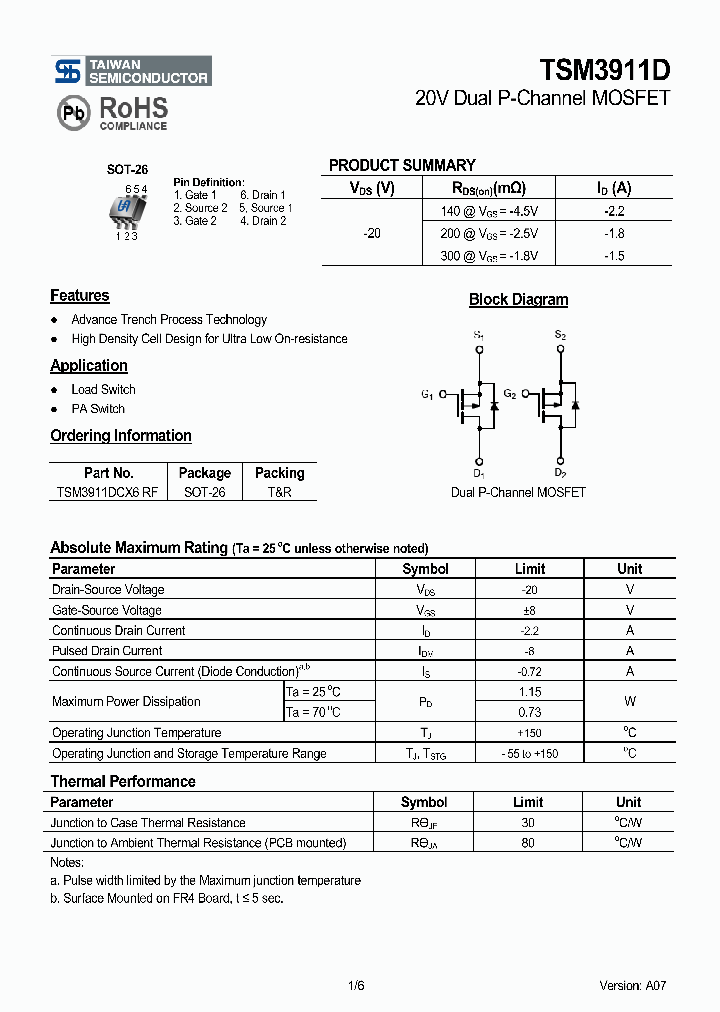 TSM3911DCX6RF_4131876.PDF Datasheet