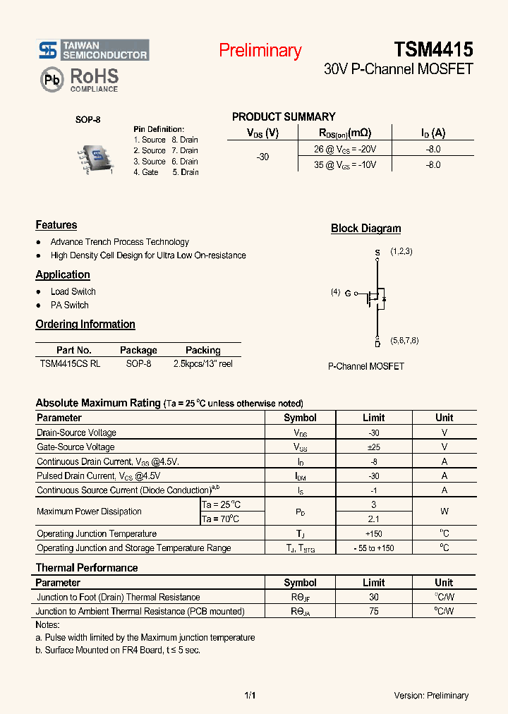 TSM4415CSRL_4131873.PDF Datasheet
