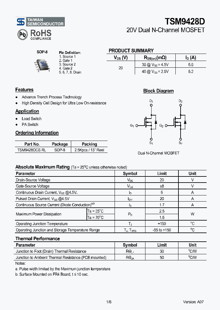TSM9428DCSRL_4131711.PDF Datasheet