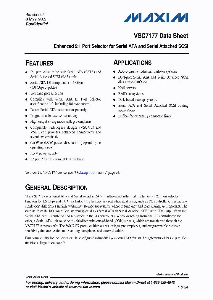VSC7177YI_4138582.PDF Datasheet