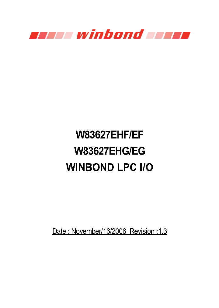W83627EHF0611_4162397.PDF Datasheet