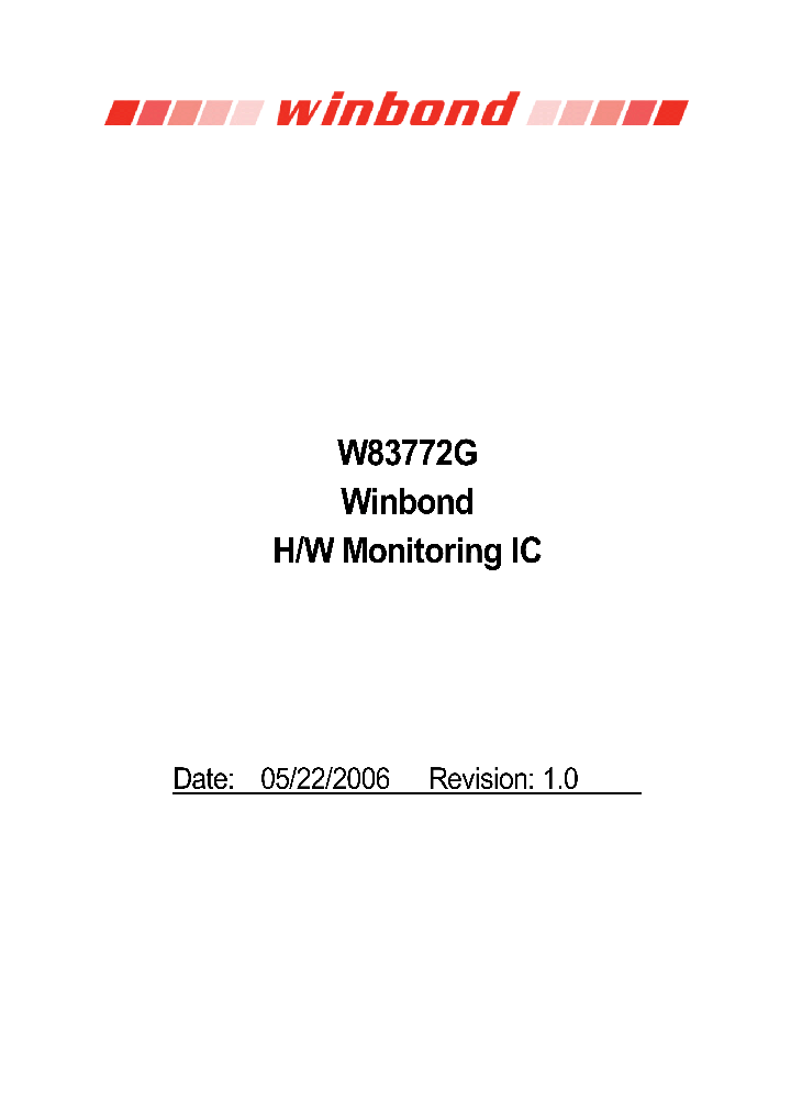 W83772G_4110801.PDF Datasheet