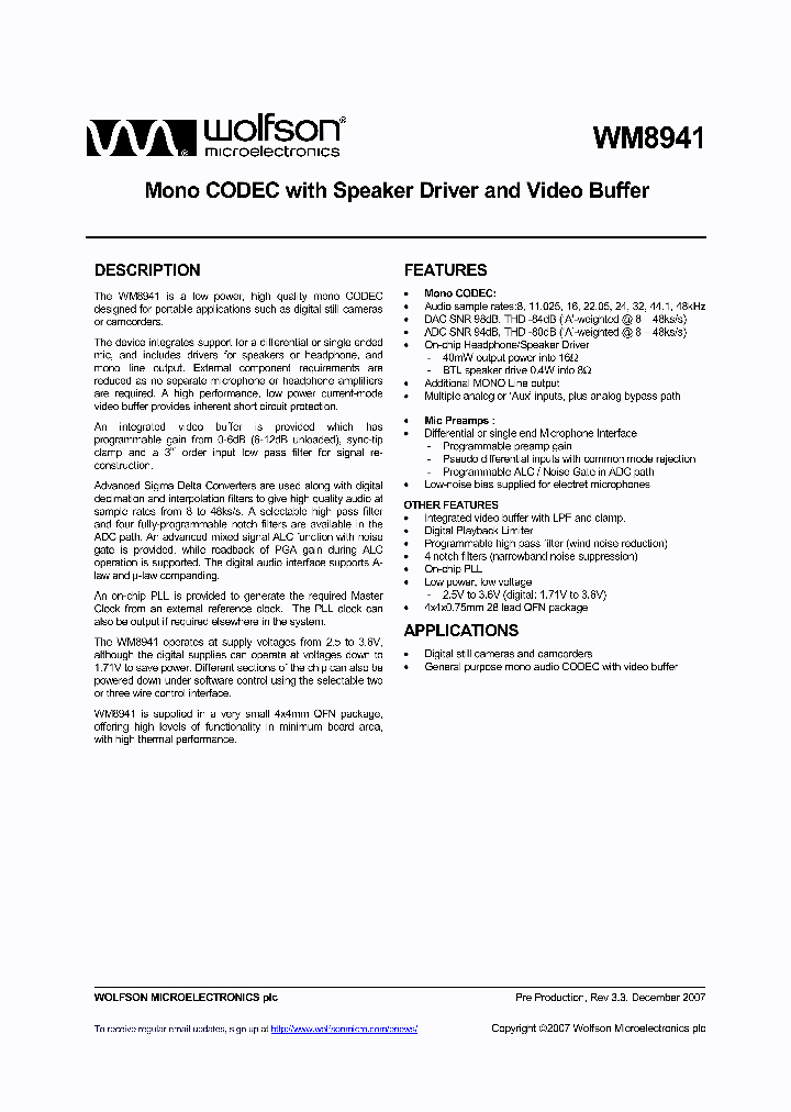 WM8941_4152389.PDF Datasheet