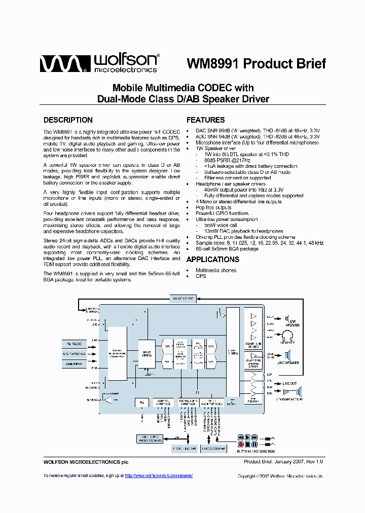 WM8991_4110986.PDF Datasheet