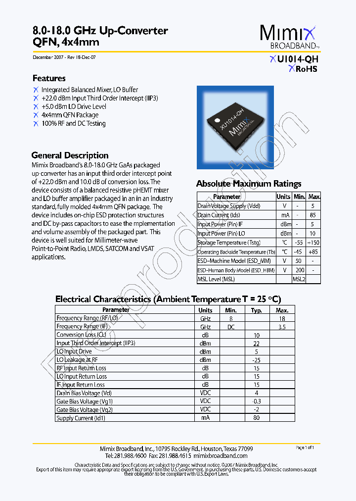 XU1014-QH_4143432.PDF Datasheet
