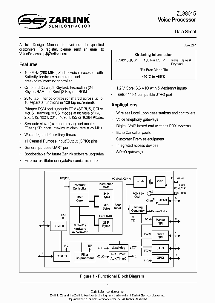 ZL38015QCG1_4126630.PDF Datasheet
