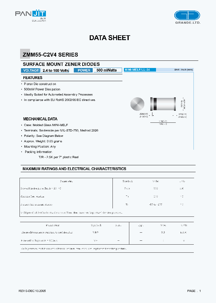 ZMM55-C10_4154219.PDF Datasheet