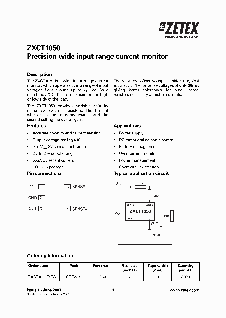 ZXCT1050E5TA_4121539.PDF Datasheet