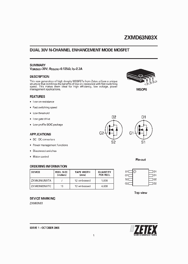 ZXM63N03NXTA_4100460.PDF Datasheet