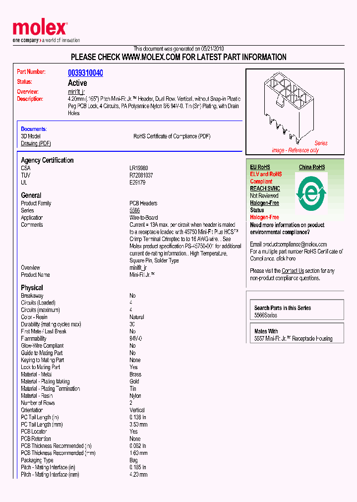 0039310040_4901542.PDF Datasheet