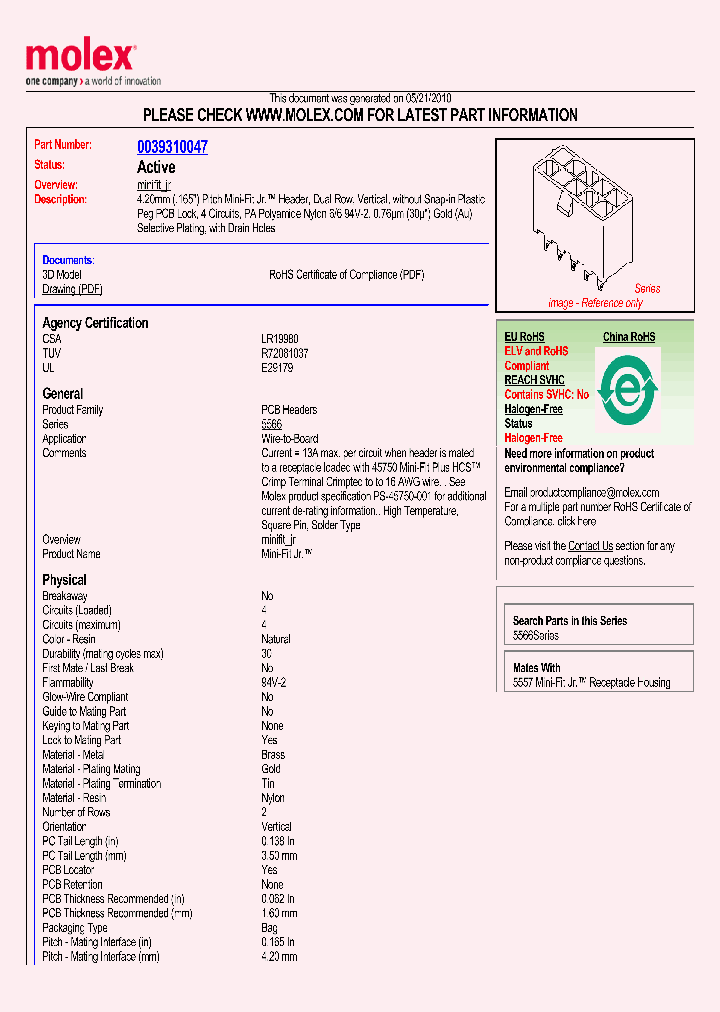 0039310047_4901545.PDF Datasheet
