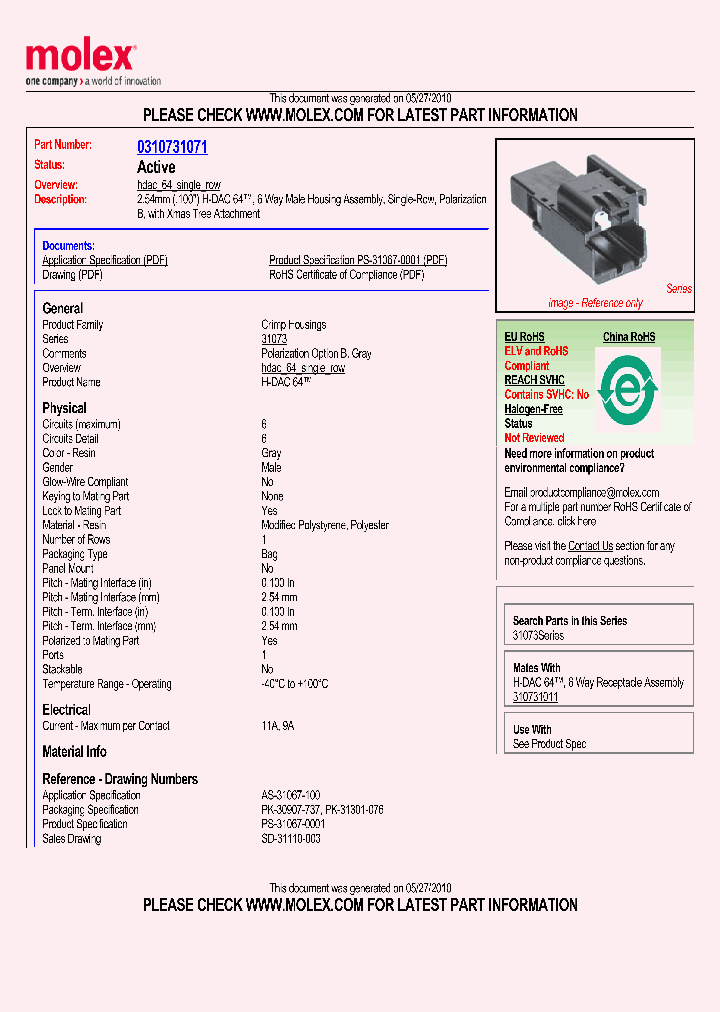 0310731071_4806015.PDF Datasheet